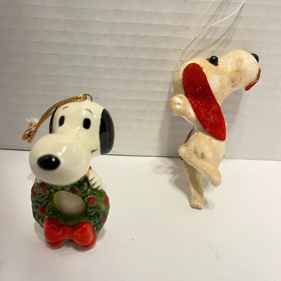 Vintage Peanuts Snoopy Charlie Brown VTG Rare Christmas Holiday ornament lot - Picture 6 of 7